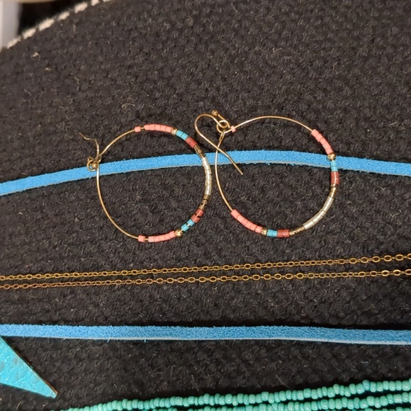 Beaded Turquoise Tassel Boho Jewelry Bundle - Picture 6 of 7